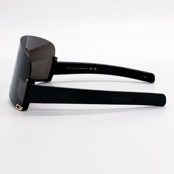 NEW GUCCI GG1637S 003 OVERSIZED BLACK MASK WOMEN SUNGLASSES GUCCI - Picture 10 of 14